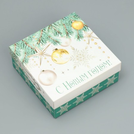 Box the team "Happy New Year!", 17 x 17 x 7 cm, new year-1