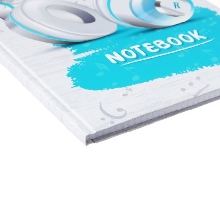 College-wiper in a solid cover 7BC, A4, 80 sheets, headphones, a cage block, matte lamination, selective varnish-2