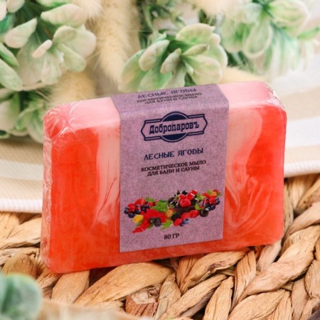 SPA soap - care for the bathhouse and sauna "Forest Berries" Dobroparov handmade 80 grams