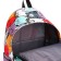 School backpack from textiles with a zipper, 4 pockets, wallet, colorful color