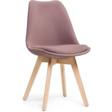 Wooden stool Bonuss array of beech/velor, natural/Light Purple 50x56x84 cm