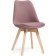 Wooden stool Bonuss array of beech/velor, natural/Light Purple 50x56x84 cm
