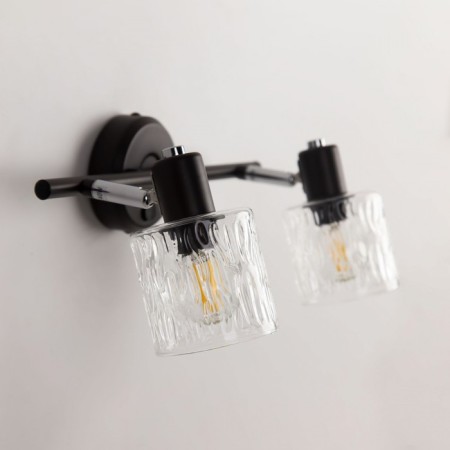 Sconces Citilux "Artist" CL510525, 37x15 cm, 2x40W, E14, brown color-4