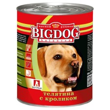 Wet Big DOG food for dogs, veal/rabbit, railway, 850 g