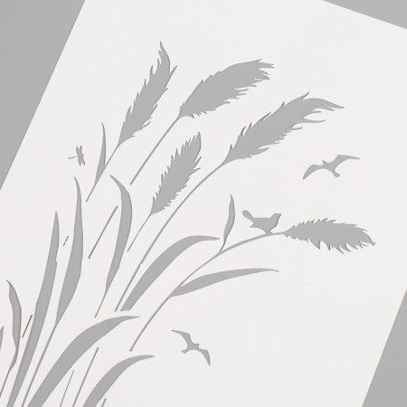 Plastic stencil "spikelets", 16x24 cm-2
