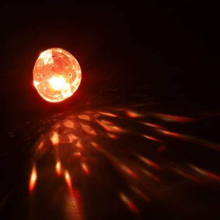 Garland “thread” 5.4 m with nozzles “disco-shara”, ip44, dark thread, 10 LED, glow red/warm white, solar battery-8