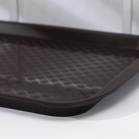 Rectangular tray 36.5x27 cm, brown color-2