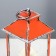 Nightlight "lantern with a candle" LED from batteries 3HAAA Red 14x14x29.5 cm Risalux