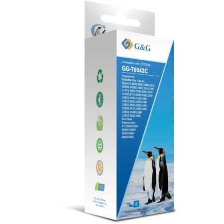 Ink G&G GG-T6642C, for Epson L100/L110/L120/L130/L132/L210/L222, 100ML, Blue