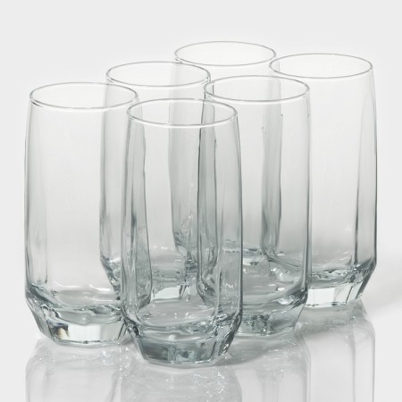 A set of glass glasses LAV "Almaz", 385 ml, 6.2 × 14.2 cm, 6 pcs