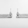 Hanging earrings with rhinestones "Waterfall" Rook, white color in silver, 7.5cm