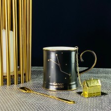 Кружка Lenardi «Знаки зодиака. Рак», с ложкой и фильтром, 360 мл