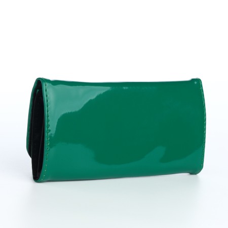 Women's wallet on magnet, green color-2