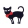 Adhesive -based decor “Cat with a bow” set of 4 pcs., Size 1 pcs: 5.3 × 4.5 cm