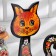 Standing for spoons "cat", Khokhloma