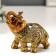 Polystone souvenir "Elephant in the rich Golden Popone" MIX 10x9x5 cm