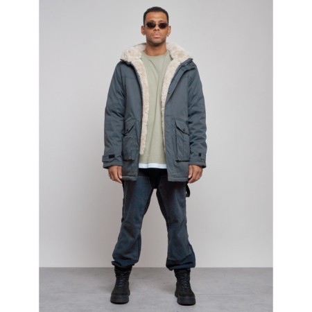 Winter male park, size 54, dark gray color