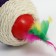 Sizalevaya ball with plastic inside, 7.5 cm, purple/white