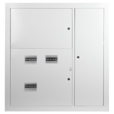 Building Metallic built-in era Simple SHE-3 (1000x960x140) 3-apartment IP31 UHL3, gray