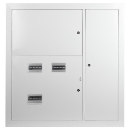 Building Metallic built-in era Simple SHE-3 (1000x960x140) 3-apartment IP31 UHL3, gray