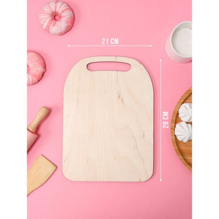 Board cutting wooden shade “Happy March 8!”, 29 × 21 cm-1