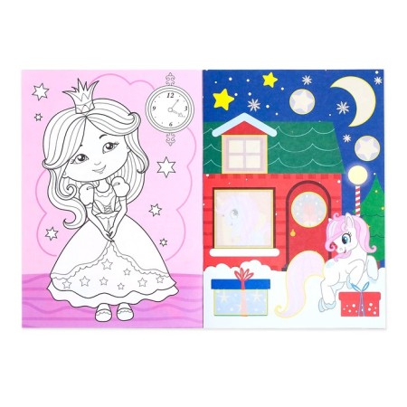 Applications with New Year's coloring "for small princesses" 20 pp., A4 format-1