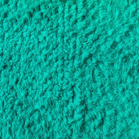 Fluffy bathroom mat, green color 50x80 cm-2