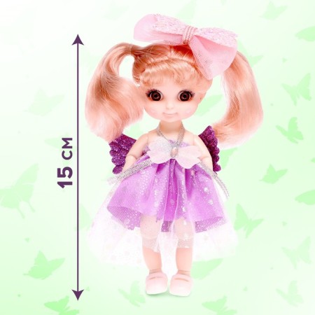 Doll "Sweet Frame" with hairpins, purple-2