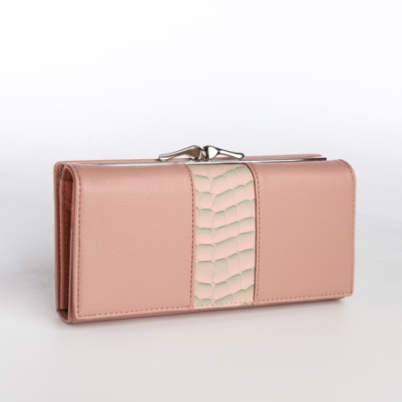 Women's wallet on magnet, pink color