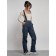 Semi-combinezone ski insulated female winter, size 46, dark blue color