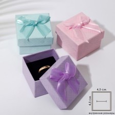 Gift box for earrings/Romb Romb 5 × 5 (the size of the useful part is 4.5 × 4.5 cm), the color of mix