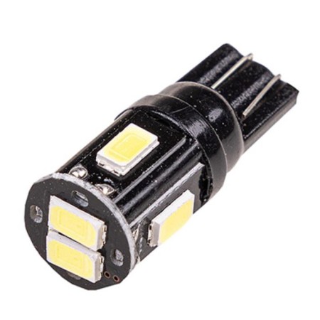 LED lamp T10 (W5W), 12V, 6 SMD diodes, without basement, 1-end, white, Skyway, S08201453