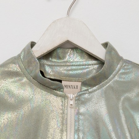 Jacket (bomber) Children's minku: Casual Collection Kids color green, height 122-5