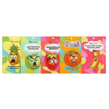 A set of face masks, 10 pcs "Restless fruits"