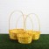 A set of baskets of woven, yellow, bamboo, 3 pcs.