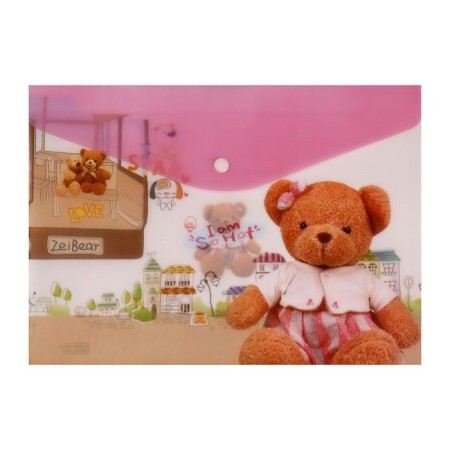 Folder-convert on the button, A4, 180 microns, "Bear", mix-4