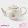 Teapot Porcelain Hot Dilan Organic Gold, 650 ml, white color