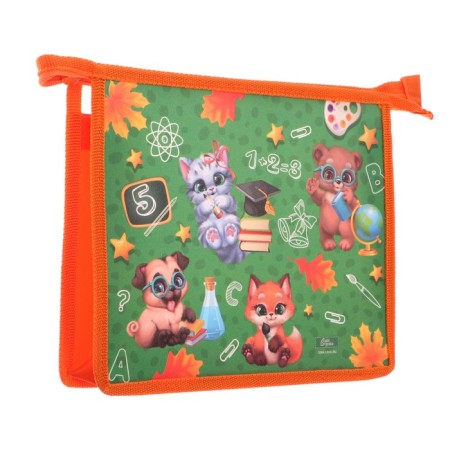 Folder for notebooks A5, 230 x 190 x 50 mm, lightning from above, plastic, calligrata "animals"-1