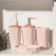 A set of bathroom accessories, 4 items (350 ml dispenser, soap dish, stand, glass), Mix color