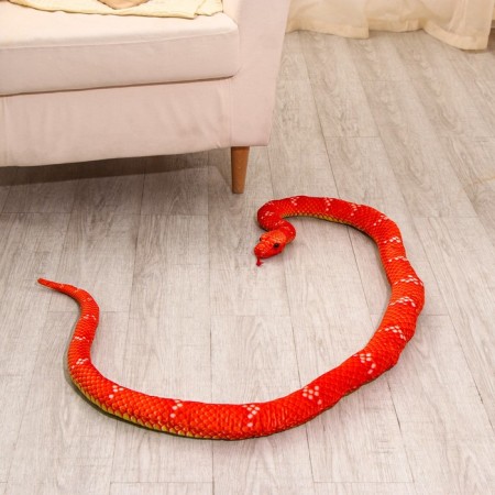 Soft toy "snake", 40 cm/200 cm, terracotta color-5