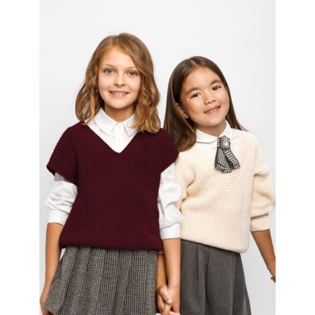 Жилет для девочки Amarobaby Knit, рост 146 см, цвет бордовый-9