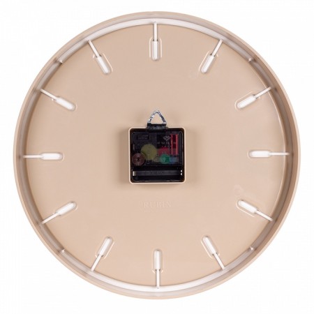 Wall clock, interior "minimal", silent, D-30 cm, beige-2