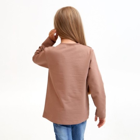 Свитшот для девочки KAFTAN "Basic line" размер 30 (98-104), цвет кофе-2