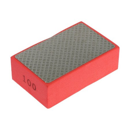 Sponge diamond grinding tundra, 90 x 55 x 30 mm, p100, for stone, porcelain tile, tile 105138-2