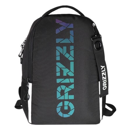 School backpack, 38 x 29 x 16 cm, Grizzly, ergonomic back, black/gray-2