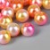 Beads for creativity plastic "gradient rose-yellow" set of 20 g, d = 0.8 cm, a mix of holes/without