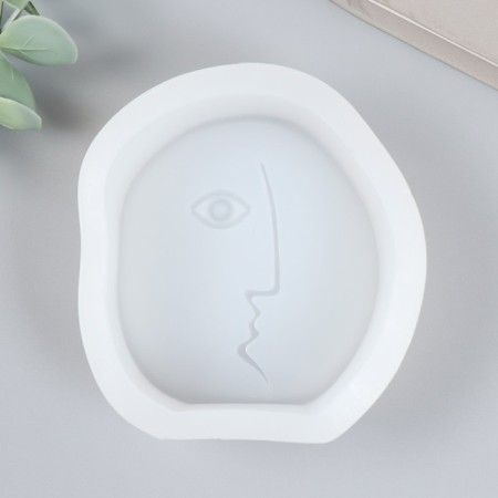 Mold Silicon "Abstraction - Round Face" 9.4x8.5x3 cm-1