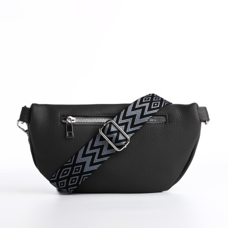 Cross-Bodi Bag on a zipper, dark gray color-3