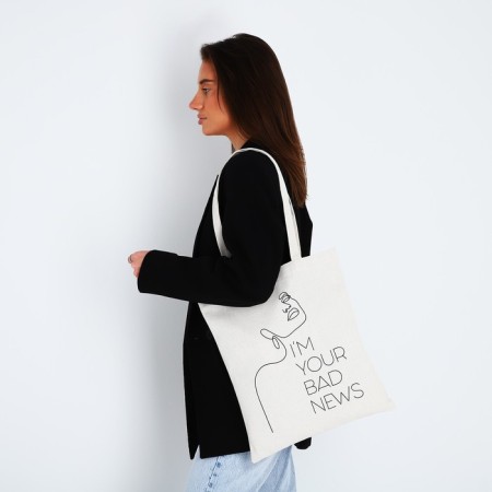 Bag - Shoper Your Bad News, 35 x 0.5 x 40 cm, Department without lightning, without lining-4
