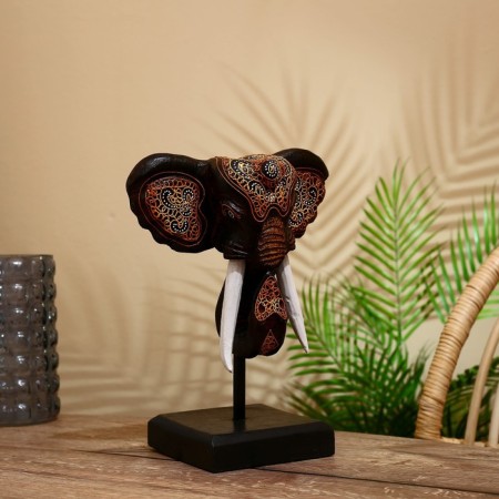 Souvenir "Elephant Head" on a stand, Albezia 35 cm